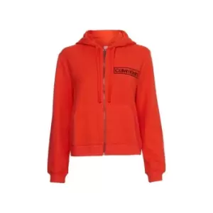 Calvin Klein Long Sleeve Zip Hoodie - Red