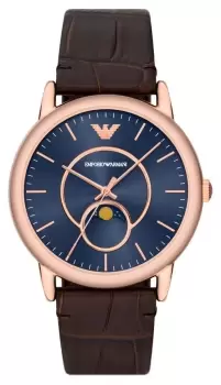 Emporio Armani AR11566 Mens (43mm) Blue Moonphase Dial / Watch