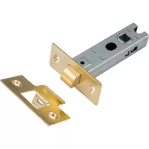 Eclipse Premium Sprung Bolt Thru Tubular Mortice Latch 76mm Electro in Brass