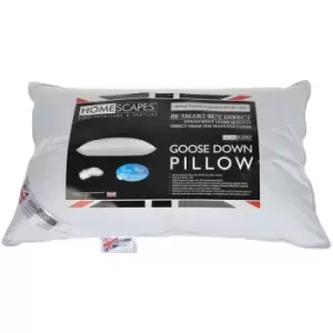 Goose Down Pillow - White - Homescapes