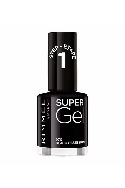 Rimmel London Super Gel Nail Polish Black Obsession