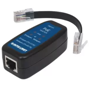 Intellinet PoE+ Tester Power over Ethernet Plus Test Tool; Detects Endspan Midspan IEEE802.3af- and IEEE802.3at Compact