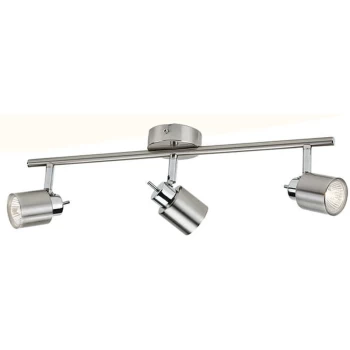 Philips Meranti 3x GU10 Ceiling Spotlight Bar Matt Chrome - 915005222301