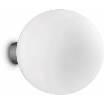 Ideal Lux Mapa Bianco - 1 Light Small Globe Ceiling Flush Light White, E27