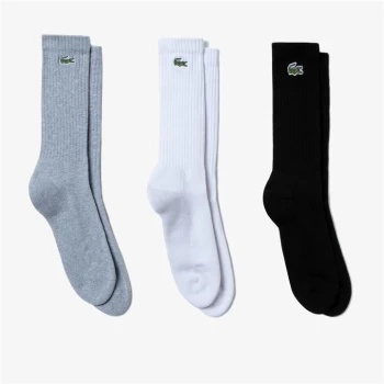 Lacoste 3 Pack Crew Socks - Multi