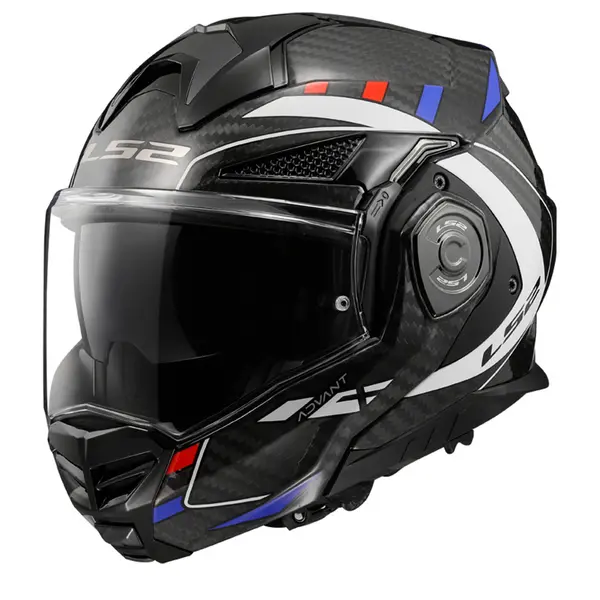 LS2 FF901 Advant X Carbon Future Glossy Black White Blue Red Modular Helmet Size 2XL