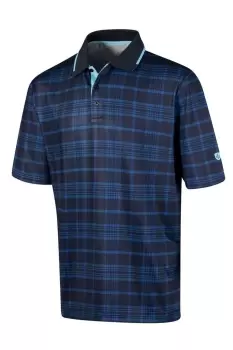 Plaid Print Polo Shirt