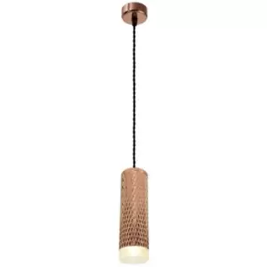 Luminosa Lighting - 1 Light 20cm Ceiling Pendant Light GU10, Rose Gold, Acrylic Ring