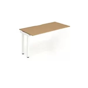 Trexus Bench Desk Single Extension White Leg 1600x800mm Oak Ref BE308