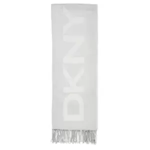 DKNY Woven Logo Throw - Grey