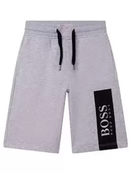 BOSS Boys Logo Jog Shorts - Grey Marl, Size 4 Years