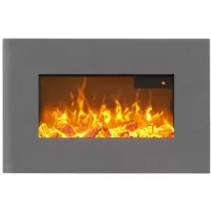 WM-9541 Electric Wall Mounted Fire with Remote in Grey, 26" - Sureflame