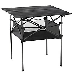 Outsunny Camping Table 84B-567 Black 700 mm x 700 mm x 690 mm