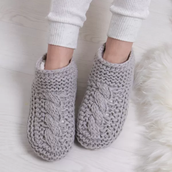 totes Chunky Knit Grey Booties Grey