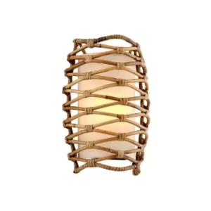 Balboa 1 Light Wall Sconce Natural Rattan