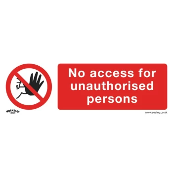 Safety Sign - No Access - Rigid Plastic - Pack of 10