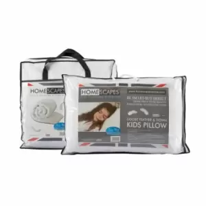 Kids 4.5 Tog Goose Feather Duvet & Pillow Set - White - Homescapes