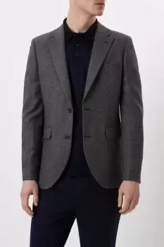 Skinny Fit Grey Texture Micro Blazer