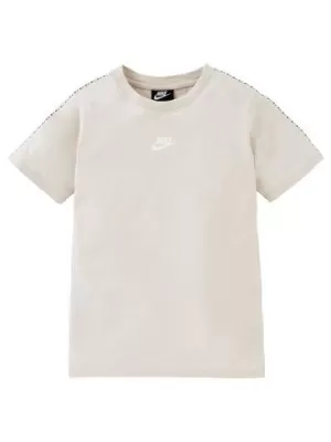 Nike Boys NSW Embroidered Futura Classic T-Shirt - Tan, Size S=8-10 Years