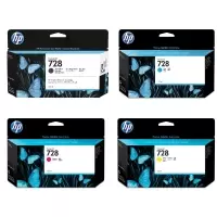 HP 728 High Capacity Black and Colour Ink Cartridge Multipack (Original)