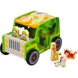 Wooden Safari Jeep Playset