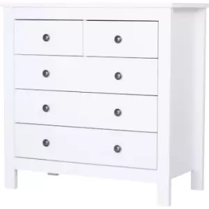 Homcom - Modern Bedroom Home 5 Chest Of Drawers Organiser White