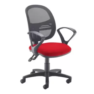 Dams MTO Jota Mesh Medium Back Operators Chair with Fixed Arms - Bridgetown Purp