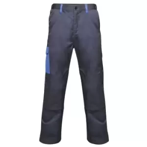 Regatta Mens Contrast Cargo Work Trousers (28S) (Navy/ New Royal Blue)