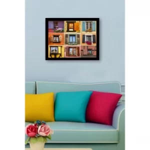 SC0944 Multicolor Decorative Framed MDF Painting