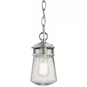 Outdoor IP44 1 Bulb Chain Lantern Brushed Aluminum LED E27 75W