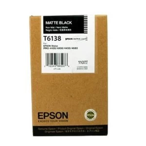 Epson T6138 Matte Black Ink Cartridge