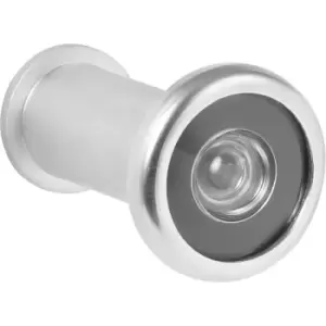 Eclipse Door Viewer Satin Chrome in Silver