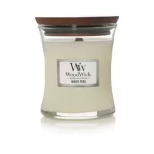 Woodwick White Teak Scented Candle 85g