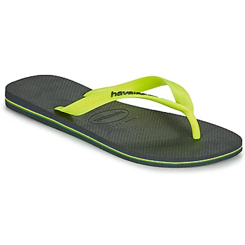 Havaianas BRASIL LOGO mens Flip flops / Sandals (Shoes) in Grey