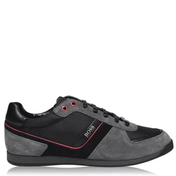 BOSS Glaze Nylon Suede Trainers - Grey