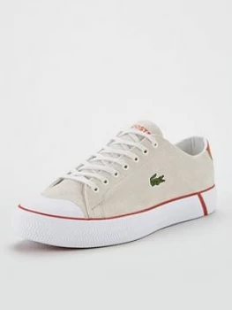 Lacoste Gripshot Canvas Trainers - Off-White, Off White, Size 7, Men