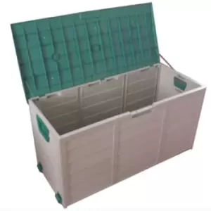 XL Easymove Weatherproof Garden Storage Box with Wheels - GREEN - Green