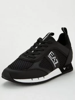 Emporio Armani EA7 Logo Runner Trainers Black Size 10 Men