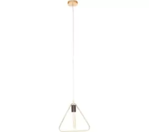 INTERIORS by Premier Lavis Triangle Pendant Ceiling Light - Gold