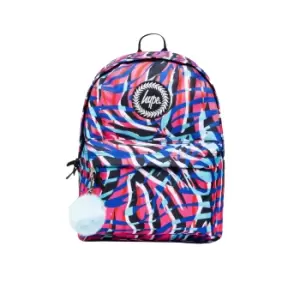 Hype Highlighter Zebra Backpack (One Size) (Multicoloured)