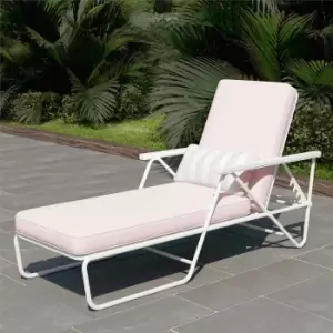 Connie Multi Position Lounger with Rain Cover, Light Pink