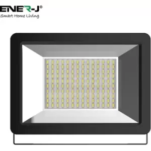 100W 6000K enerj Slim LED Floodlight Suitable for use both indoors and outdoors and available in Black finish.