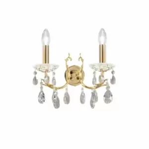 Kolarz Victoria 2 Candle Wall Lamp 2 Light 24 Carat Gold