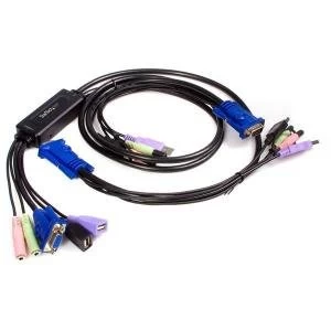 Startech 2 Port USB VGA Cable KVM Switch Audio 8STSV215MICUSBA