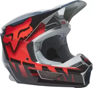 Fox V1 Trice Motocross Helmet, black-red, Size 2XL, black-red, Size 2XL