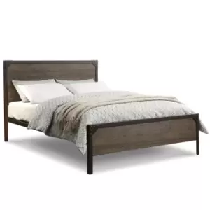 Crazy Price Beds Marlow Metal Wood Panel Double Bed