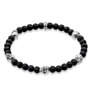 THOMAS SABO Skull Obsidian Beads Bracelet A1097-023-11-L