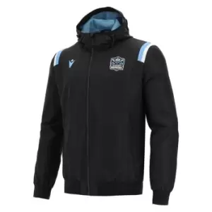 Macron Glasgow Warriors Full Zip Hoodie Mens - Black