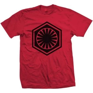 Star Wars - Episode VII First Order Unisex Small T-Shirt - Red