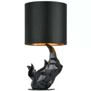 Nashorn Decorative Table Lamp Black, 1 Light, E14